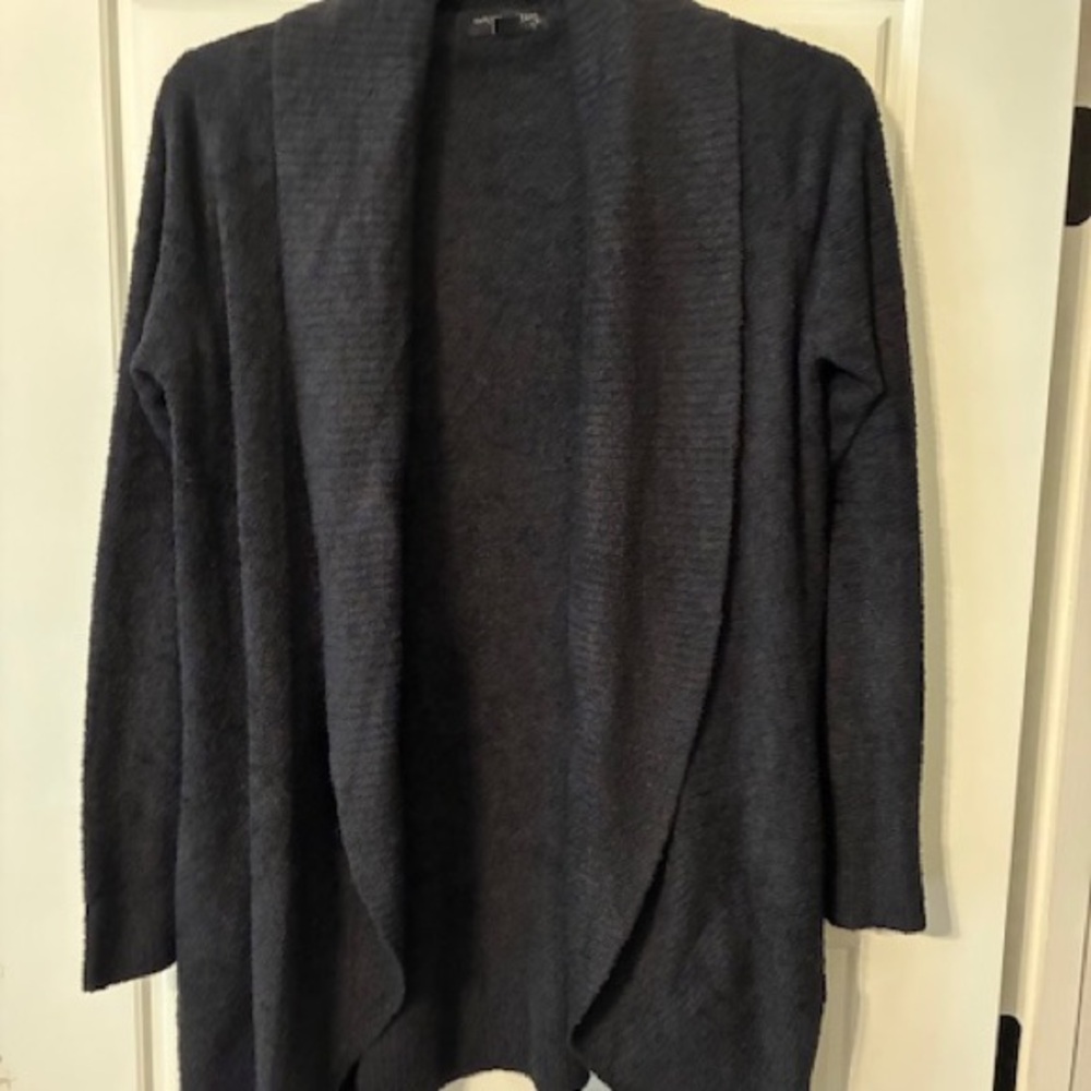 Barefoot Dreams Charcoal Open Front Cardigan